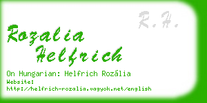 rozalia helfrich business card
