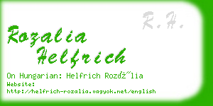 rozalia helfrich business card